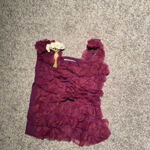 NWT Kaiya Eve Girls Size 4 Purple Tulle Top w/Pin